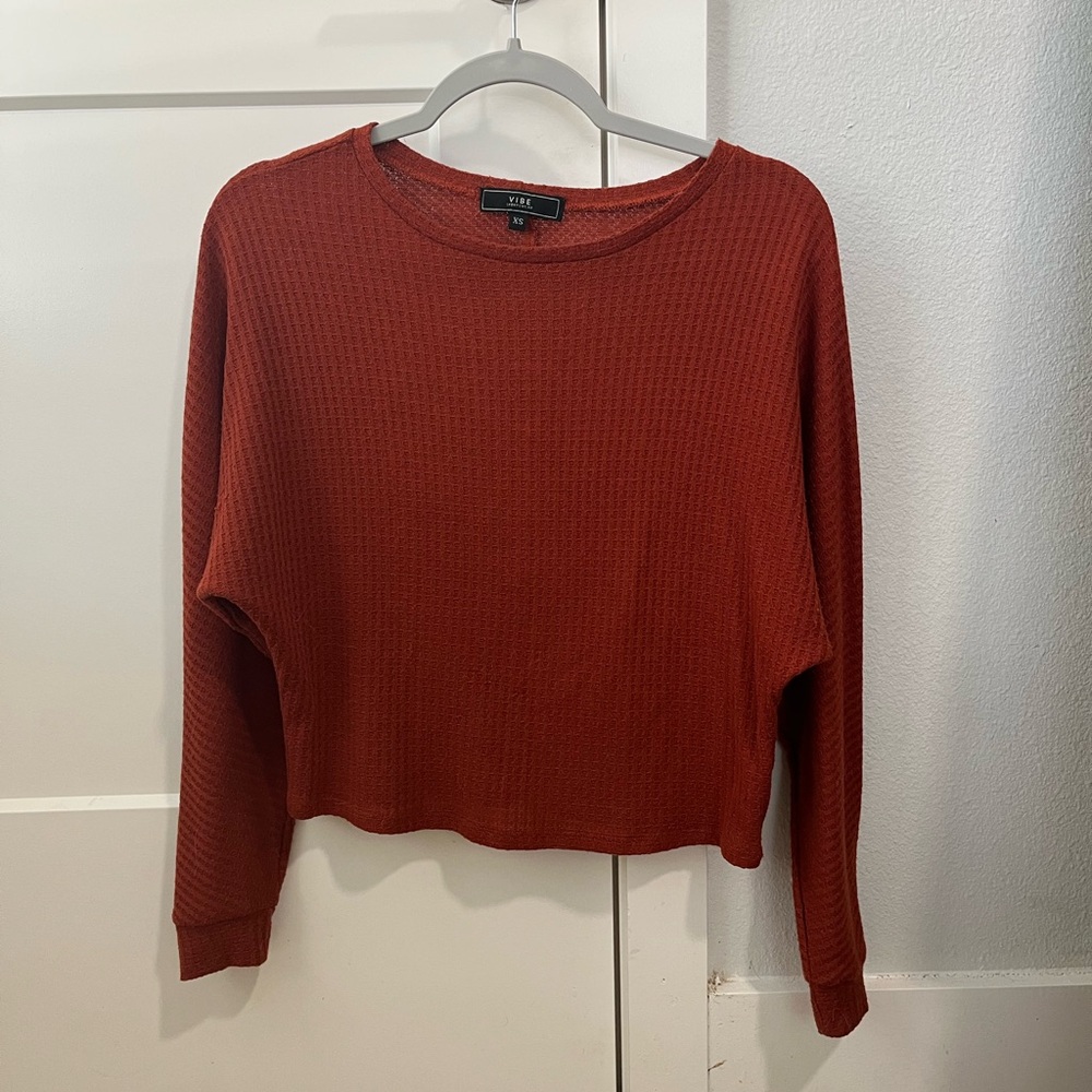 Burnt Orange Lightweight Sweater